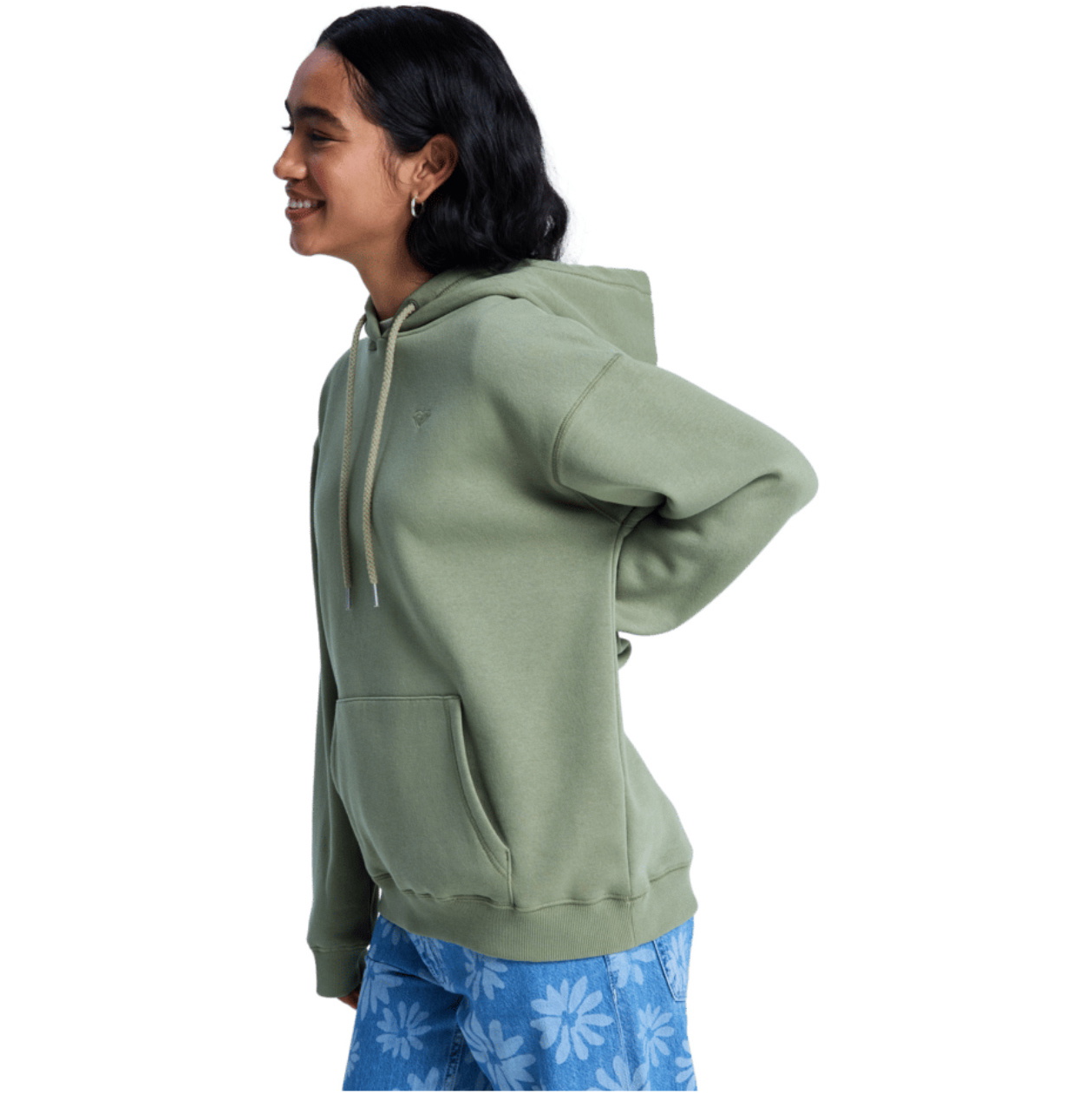 2026 Roxy Womens Surf Stoked Hoodie Brushed Hoodie ERJFT05046 - Oil Green